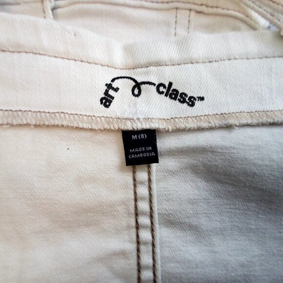 Art Class White Denim Crop Top With Button Front & Spaghetti Straps Medium (8) - Picture 13 of 13